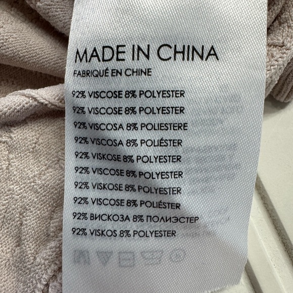 Club Monaco Women’s Sz Small Blush Pink Textured Ruffled Bottom Tank Top Shirt - Picture 3 of 5